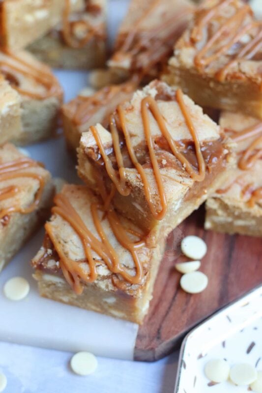 White Chocolate & Caramel Blondies