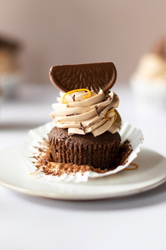 An unwrapped Chocolate Orange Cupcakes
