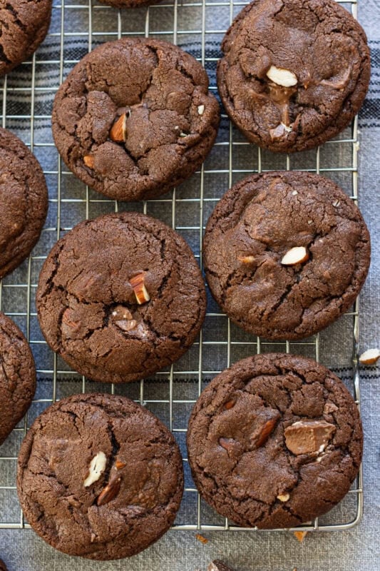 Toblerone Cookies on a baking tray.