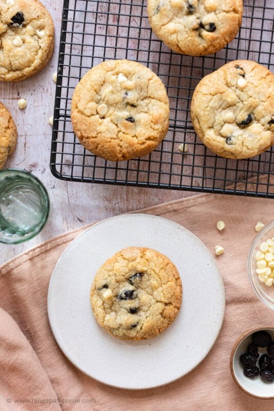 A White Chocolate and Cranberry Cookie