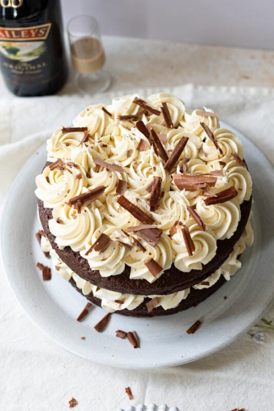 The top of a Baileys Cake