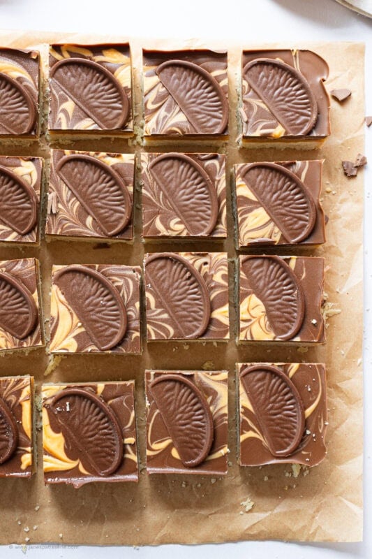 A tray of Terry's Chocolate Orange Millionaires