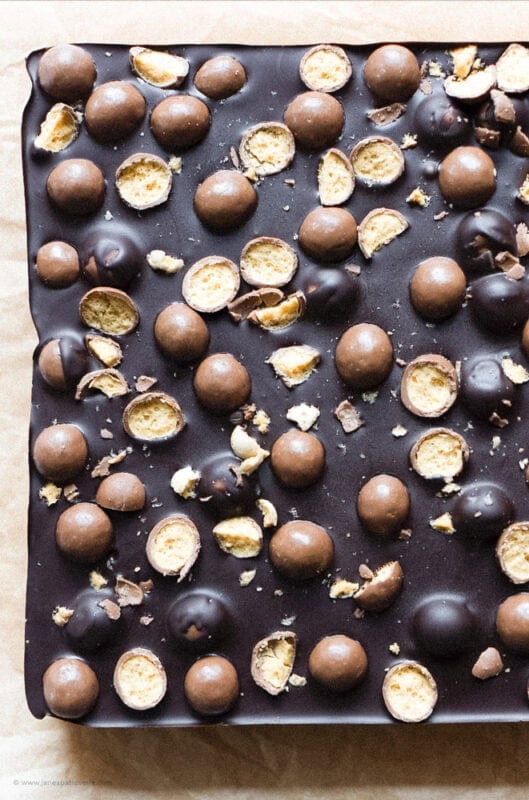 A slab of Malteser Millionaires Shortbread