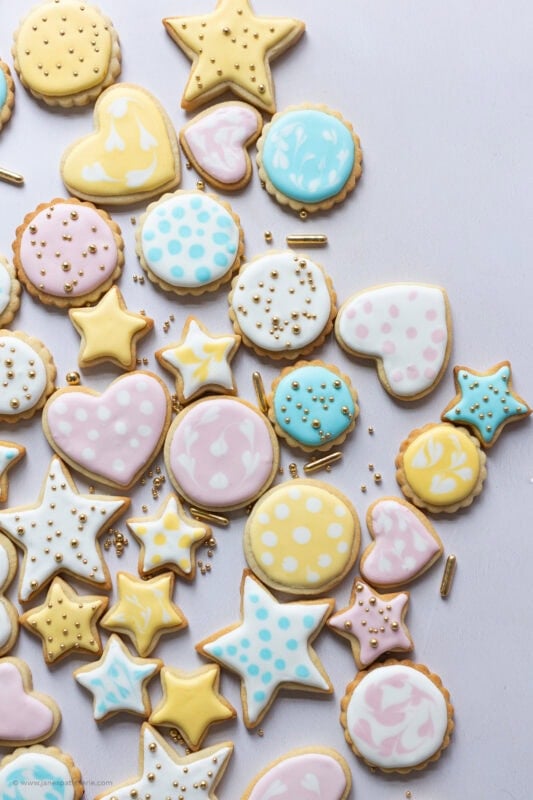 A collection of different shaped Sugar Cookies