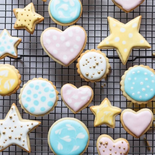 A selection of Sugar Cookies on a baking tray