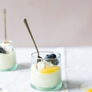 A single jar of Lemon Curd Mousse