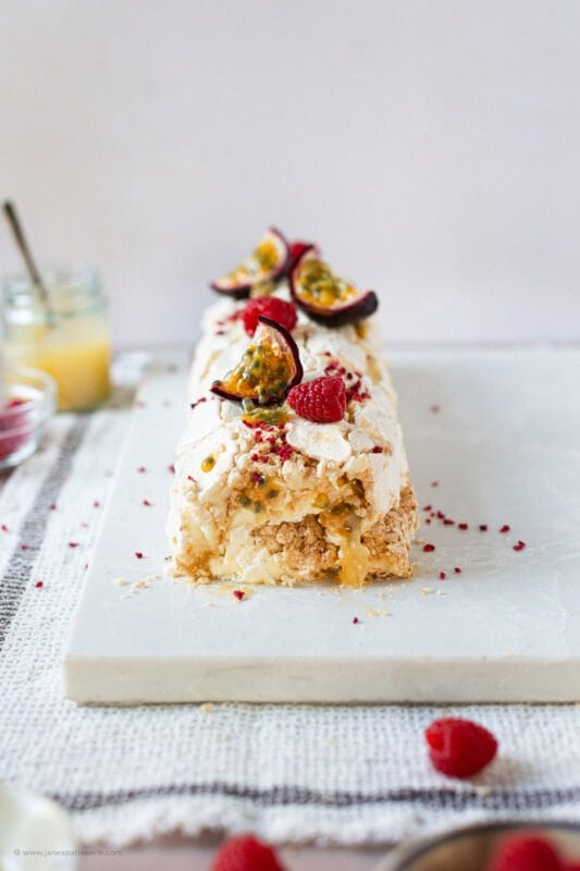 A long shot of Lemon Meringue Roulade